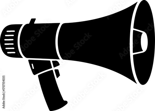 megaphone silhouette vector illustration