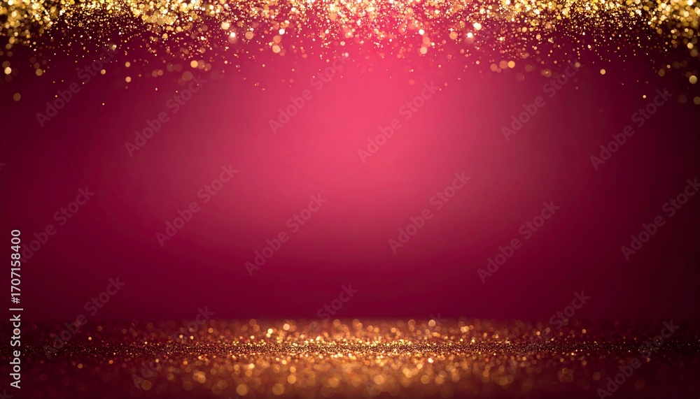 Naklejka premium 華やかなゴールドの輝きと深みのある赤のグラデーションGenerated image