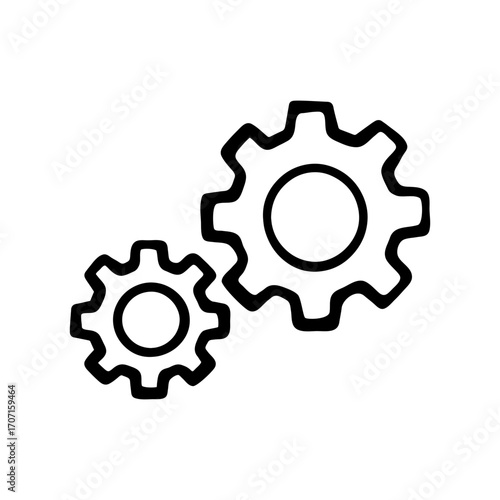 Settings doodle vector icon
