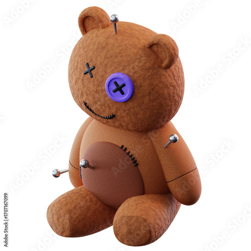 3D Illustration Voodoo Doll