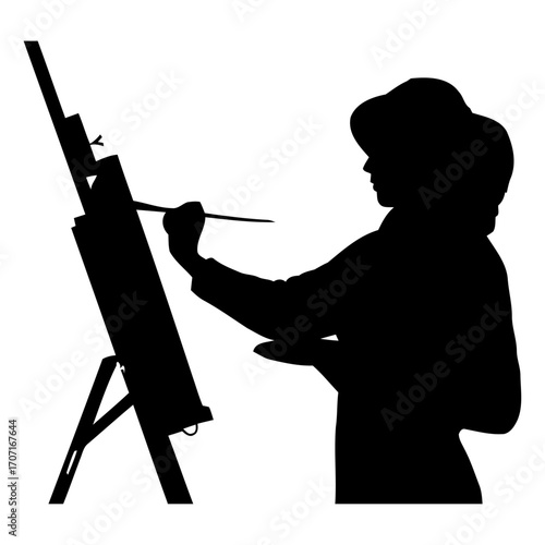 The Art of Painting: Techniques, Tools, and Inspiration, silhouette of a woman with a brush