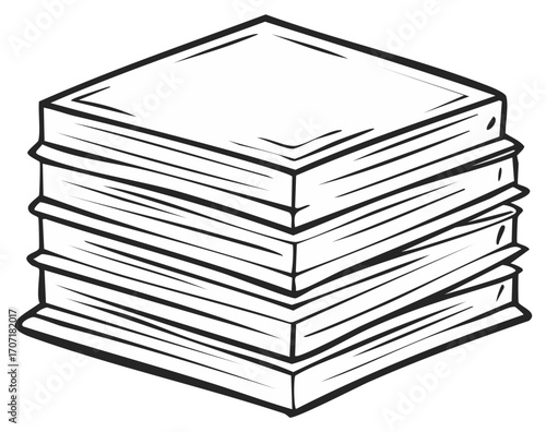 Hand-drawn stack of paper