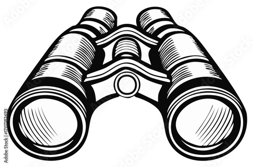 Binoculars Illustration Optical Device Navigation Tool Search Icon