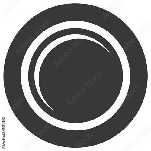 Abstract Swirl Circle Emblem Graphic Design Element
