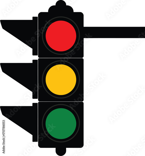 Red light illuminated on a traffic signal, indicating stop and caution for drivers.