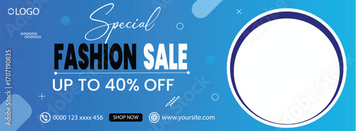 Fashion sale banner design vector