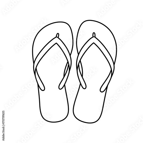 flipflops, icon, vector, sandals, outline, footwear, beach, summer, casual, shoes, graphic, illustration, design, vacation, travel, comfort, tropical, sole, straps, open, minimal, clipart, silhouette,