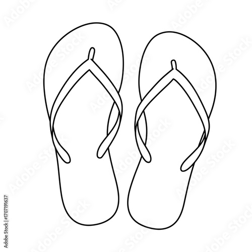 flipflops, icon, vector, sandals, outline, footwear, beach, summer, casual, shoes, graphic, illustration, design, vacation, travel, comfort, tropical, sole, straps, open, minimal, clipart, silhouette,