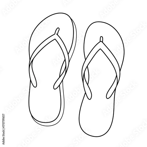 flipflops, icon, vector, sandals, outline, footwear, beach, summer, casual, shoes, graphic, illustration, design, vacation, travel, comfort, tropical, sole, straps, open, minimal, clipart, silhouette,