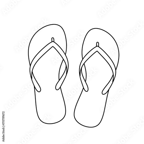 flipflops, icon, vector, sandals, outline, footwear, beach, summer, casual, shoes, graphic, illustration, design, vacation, travel, comfort, tropical, sole, straps, open, minimal, clipart, silhouette,