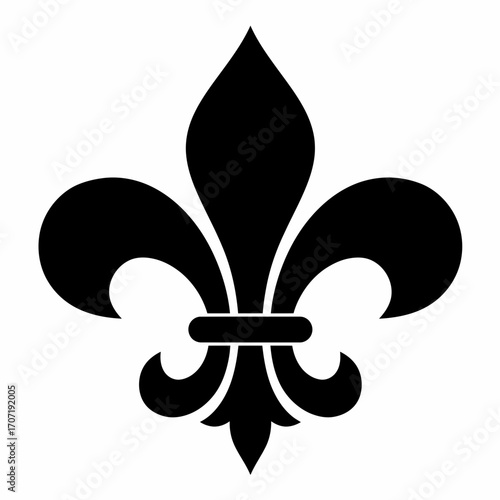 fleurdelis, icon, vector, symbol, silhouette, emblem, royal, vintage, design, heraldic, decorative, classic, traditional, french, medieval, nobility, crest, insignia, outline, graphic, illustration, e
