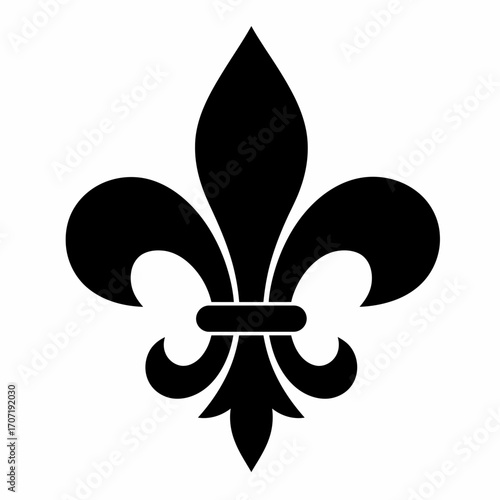 fleurdelis, icon, vector, symbol, silhouette, emblem, royal, vintage, design, heraldic, decorative, classic, traditional, french, medieval, nobility, crest, insignia, outline, graphic, illustration, e