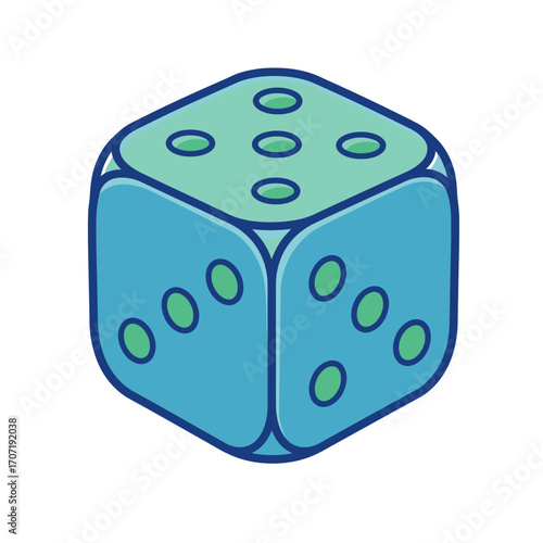 dice, icon, vector, cube, game, illustration, graphic, play, casino, gambling, luck, chance, roll, number, toy, colorful, dot, design, outline, random, fun, player, entertainment, win, betting, throw,