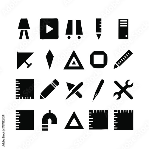 Minimalist Design & Creative Tool Icons Set