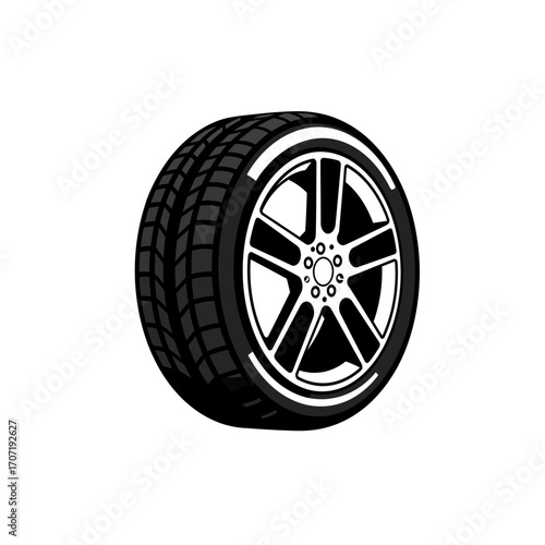 tire, wheel, icon, vector, rim, car, vehicle, auto, transportation, rubber, silhouette, outline, graphic, design, illustration, automotive, traction, tread, black, round, tool, part, motion, garage, s