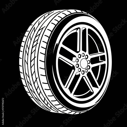 tire, wheel, icon, vector, rim, car, vehicle, auto, transportation, rubber, silhouette, outline, graphic, design, illustration, automotive, traction, tread, black, round, tool, part, motion, garage, s