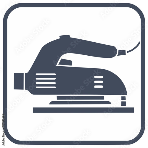 Orbital Sander Vector Icon for woodworking and furniture making projects