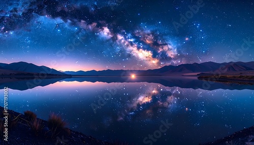 Wallpaper Mural Starry night over a calm lake Torontodigital.ca