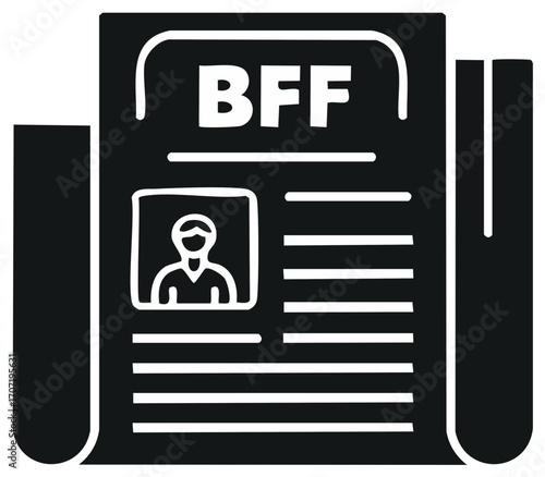 Best Friends Forever newspaper article with profile picture and text