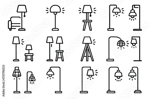 Heads icon table lamp frame vector base woven smart ambient warm