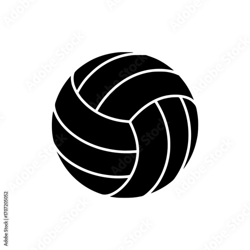 Black silhouette of a volleyball icon