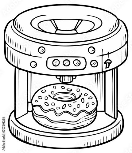 Donut in an unusual machine