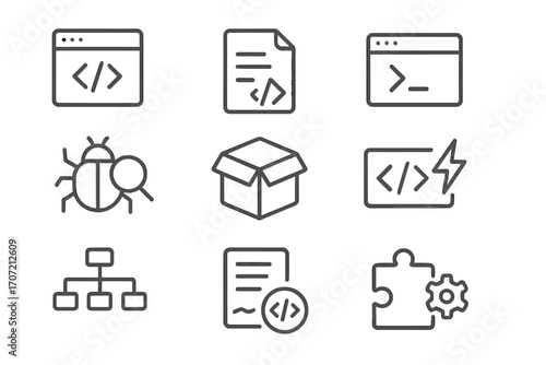 Code syntax lens box icons grid icon coding vector highlighter error underlining