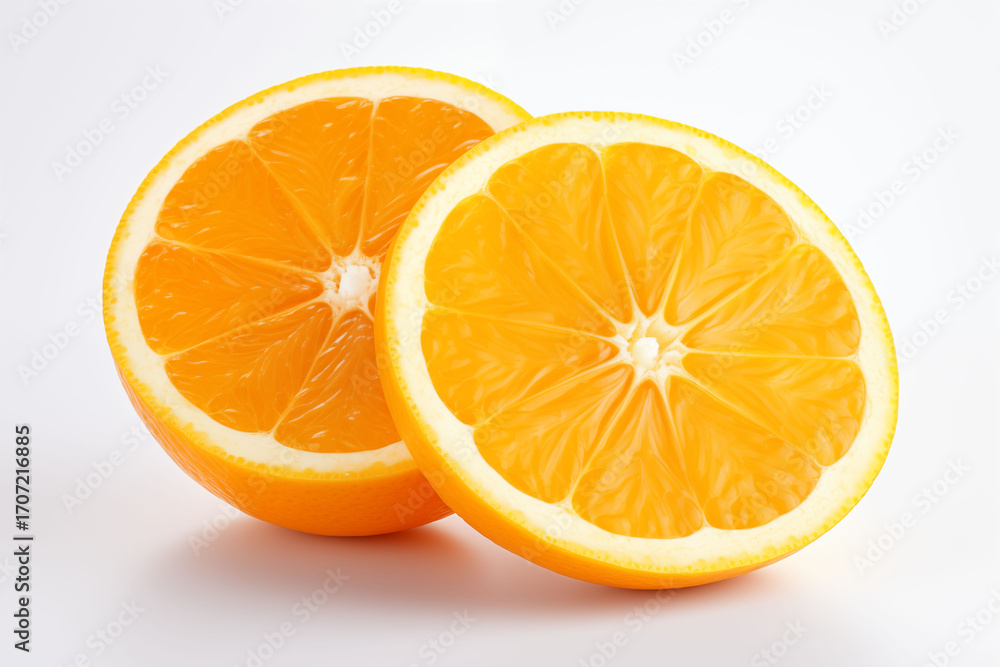 Fototapeta premium Sliced ​​oranges isolated on white background