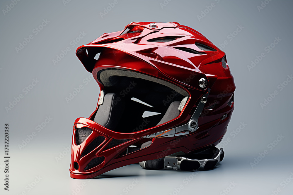 Naklejka premium Sports helmet isolated on white background