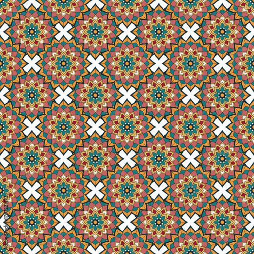 seamless pattern in the traditional style of the hungarian embroidery.