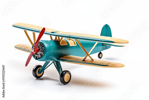 Toy airplane isolated on white background