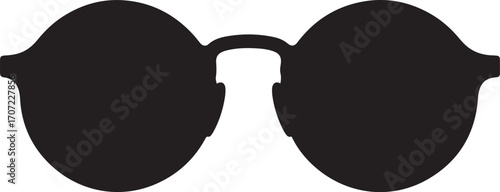Modern Round Sunglasses Silhouette, Vector Graphic.

Trendy Circular Eyewear with Brow Bar, Black Icon.

Stylish Hipster Sunglasses, Isolated Vector Design.