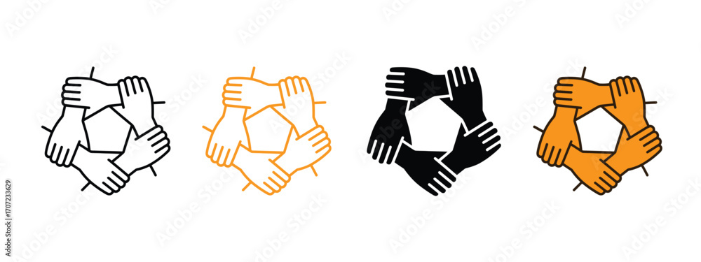 © MdNurul - Teamwork icon vector. teamwork, collaboration, and community symbol. vector illustration.