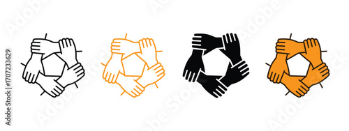 Teamwork icon vector. teamwork, collaboration, and community symbol. vector illustration.