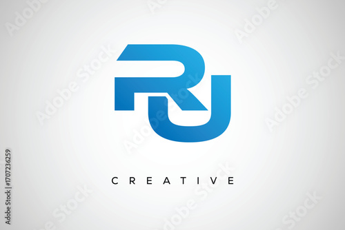 RU Creative Monogram Letter mark Logo – Modern Branding Design & Business Identity