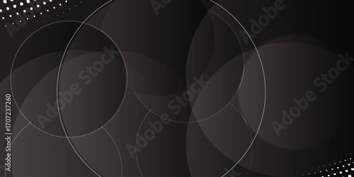 Abstrac  Sleek black background with a gradient texture. The black background features overlapping circular shapes for a modern look.