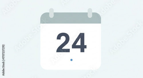 Mark your calendars with this clean, modern icon of the 24th, perfect for reminders, events, and important dates, ideal for business or personal projects