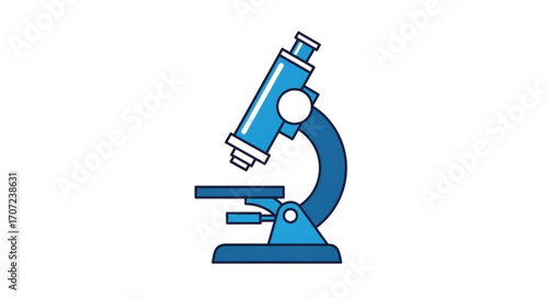 Explore the Microscopic World with this Sleek Microscope Graphic, Perfect for Educational Materials and Scientific Presentations, a Modern Science Tool for Discovery
