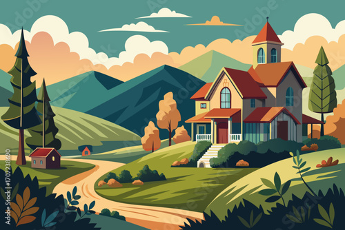 landscape with house