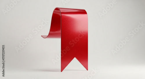 Elegant red bookmark with a modern minimalist design marking your place, perfect for books, journals, or planners, add a touch of sophistication and organization to your reading experience