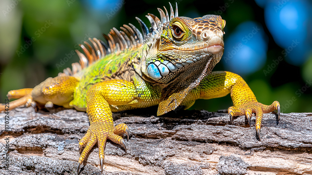 Fototapeta premium iguana on a branch