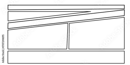 Abstract comic panel layout design