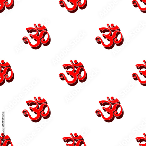 Aum (Om) The Holy Motif Seamless Pattern M_2509001