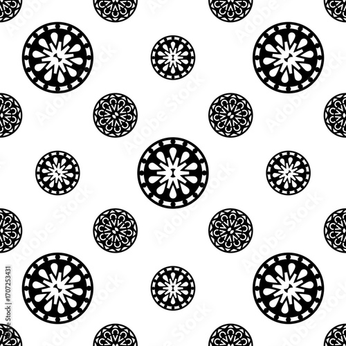 Drain Hole Grille Icon Seamless Pattern M_2509001