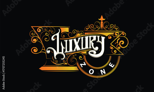 LUXURY ZONE lettering custom style design