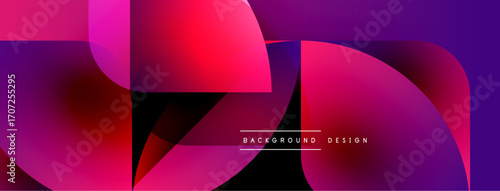 Abstract gradients overlap, creating dynamic visual texture. Vibrant magenta, purple hues dominate composition. Modern design element.