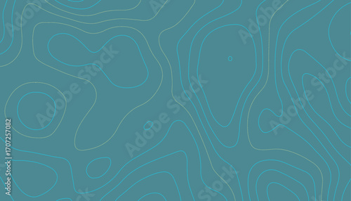 Blue Topographic Abstract Contour Line Background