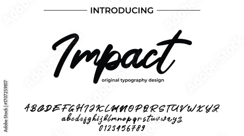 Impact - Elegant Script Font for Smooth Handwritten Design and Creative Typography