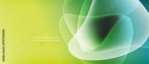 Abstract vibrant background. Smooth gradients, flowing shapes create modern design. Light effects add depth, visual interest.
