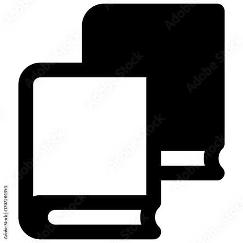 Books. Outlined stroke vector icon with black-filled details.